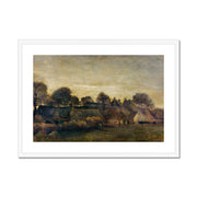 Farming Village at Twilight Framed & Mounted Print