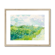 Green Wheat Fields, Auvers Framed & Mounted Print