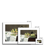 Still Life with Melon and Peaches Framed & Mounted Print