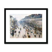 The Boulevard Montmartre on a Winter Morning Framed & Mounted Print