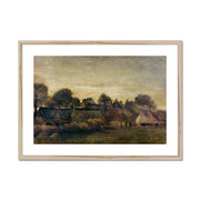 Farming Village at Twilight Framed & Mounted Print