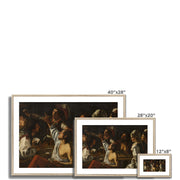 Card and Backgammon Players Framed & Mounted Print