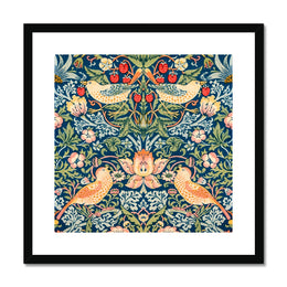 Strawberry Thief Pattern Framed & Mounted Print