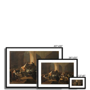 An auto de fé, an act of public penance of condemned heretics and apostates imposed by the Inquisition Framed & Mounted Print