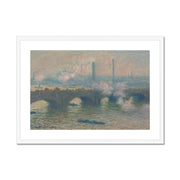 Waterloo Bridge, Gray Day Framed & Mounted Print