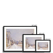 Rue Eugène Moussoir at Moret: Winter Framed & Mounted Print