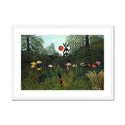Virgin Forest with Sunset Framed & Mounted Print