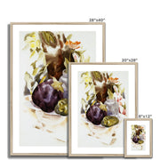 Eggplant and Green Pepper Framed & Mounted Print
