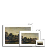 Farming Village at Twilight Framed & Mounted Print