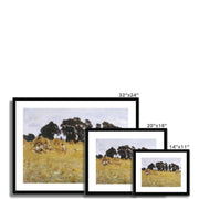 Reapers Resting in a Wheat Field Framed & Mounted Print