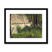 Grassy Riverbank Framed & Mounted Print