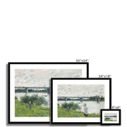 The Promenade with the Railroad Bridge, Argenteuil (1874) Framed & Mounted Print