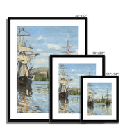 Ships Riding on the Seine at Rouen Framed & Mounted Print