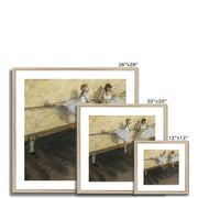 Dancers Practicing at the Barre Framed & Mounted Print