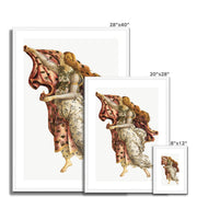 Aesthetic Sandro Botticelli's woman illustration Framed & Mounted Print