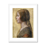 Profile of a Young Fiancée Framed & Mounted Print