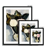 Pink and White Flowers in a Vase Framed & Mounted Print