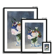 Flowers in a Crystal Vase Framed & Mounted Print