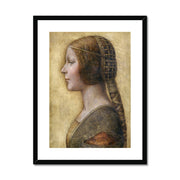 Profile of a Young Fiancée Framed & Mounted Print