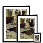 In a Café Framed & Mounted Print