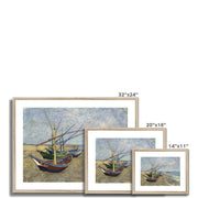 Fishing Boats on the Beach at Saintes-Maries Framed & Mounted Print