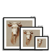 Two Studies of Cattle Framed & Mounted Print