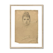 Portrait of a lady and three hand studies Framed & Mounted Print