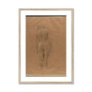Standing Female Nude from the Back Framed & Mounted Print