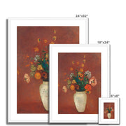 Bouquet in a Chinese Vase Framed & Mounted Print