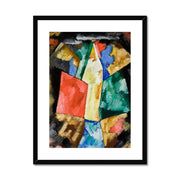 Abstraction; Blue, Yellow and Green Framed & Mounted Print