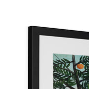 Woman Walking in an Exotic Forest (Femme se promenant dans une forêt exotique) Framed & Mounted Print