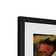 Abstraction; Blue, Yellow and Green Framed & Mounted Print