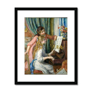Two Young Girls at the Piano Framed & Mounted Print