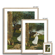 The Dinner Horn, Blowing the Horn at Seaside Framed & Mounted Print