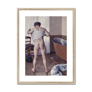 Man at His Bath Framed & Mounted Print