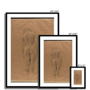 Standing Female Nude from the Back Framed & Mounted Print