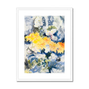 Yellow and Blue Framed & Mounted Print