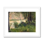 Grassy Riverbank Framed & Mounted Print