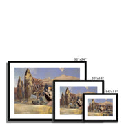 Landscape of the Moon's First Quarter Framed & Mounted Print