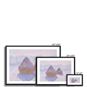 Haystacks (Effect of Snow and Sun) Framed & Mounted Print