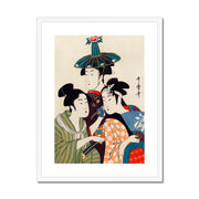 Three Young Men or Women Framed & Mounted Print