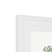 Botanical Detail Studies: Hollyhocks, Blueberries, and Blackberries Framed & Mounted Print