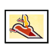 Study in Rhythm: Red and Gold Framed & Mounted Print