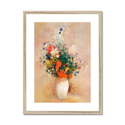 Vase of Flowers (Pink Background) Framed & Mounted Print
