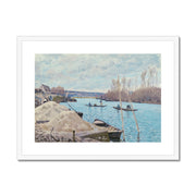 The Seine at Port-Marly, Piles of Sand Framed & Mounted Print