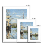 Ships Riding on the Seine at Rouen Framed & Mounted Print