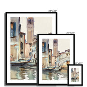 A Bridge and Campanile, Venice Framed & Mounted Print
