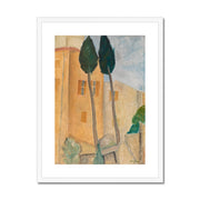 Cypresses and Houses at Cagnes (Cyprès et maisons à Cagnes) Framed & Mounted Print