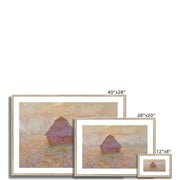 Grainstack, Sun in the Mist Framed & Mounted Print