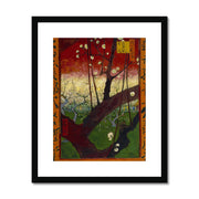 Bloeiende pruimenboomgaard- naar Hiroshige Framed & Mounted Print